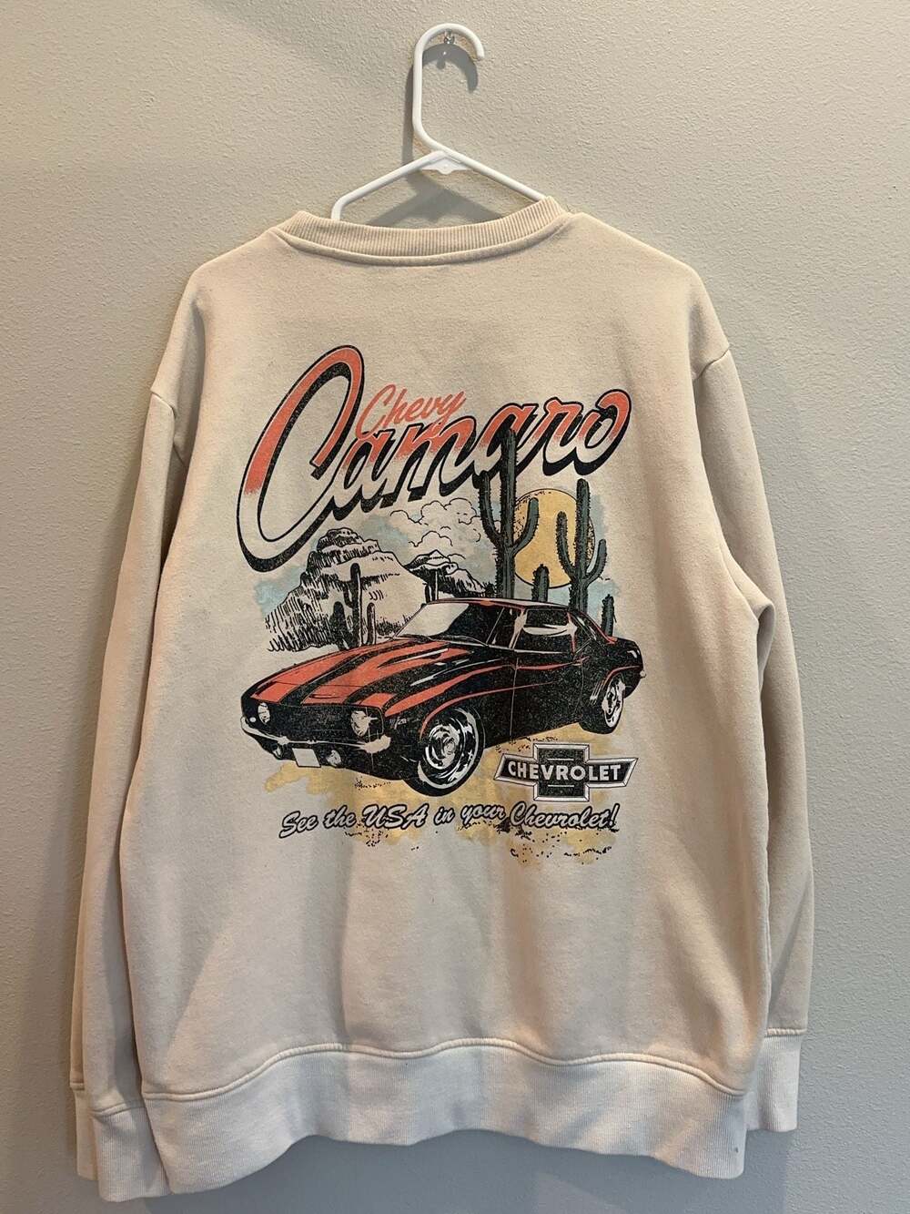 Chevrolet Chevy Camaro Vintage Graphic Crewneck Sweatshirt Size XL
